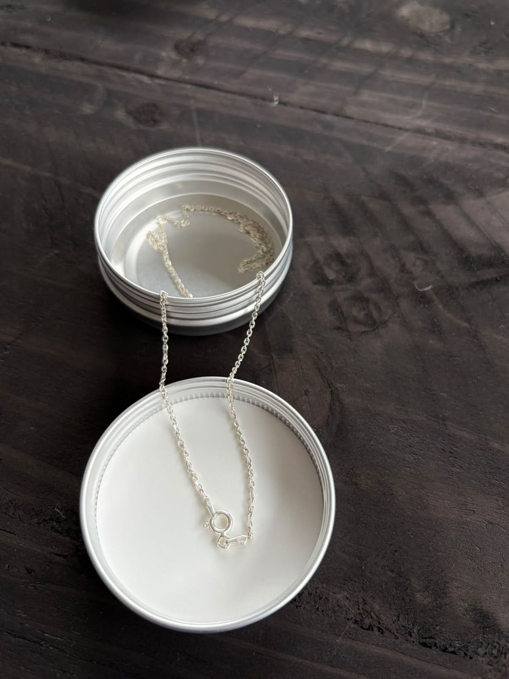 Cadena de plata eslabón fino 45 cm