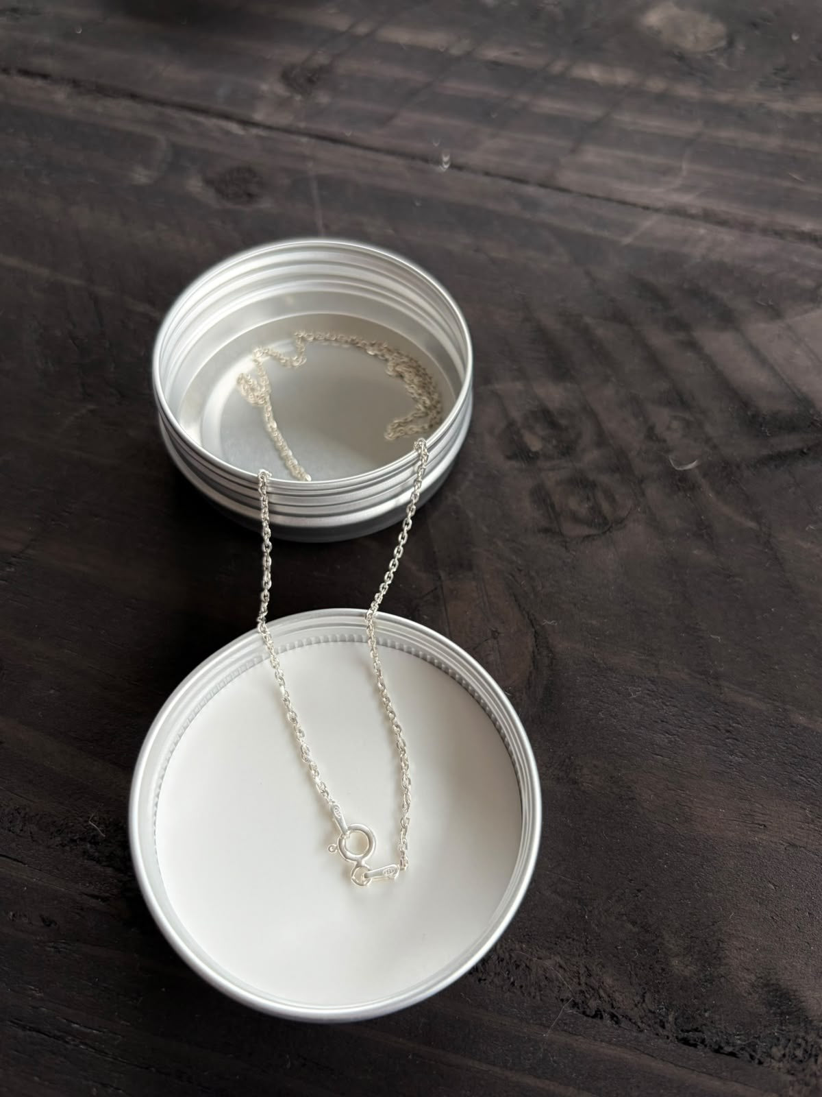 Cadena de plata eslabón fino 45 cm