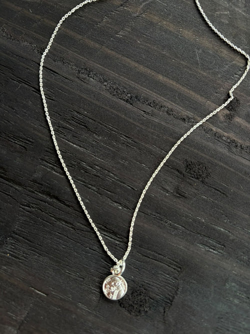 Cadena de plata eslabón fino 45 cm con medalla (se vende por separado)